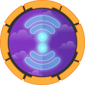 A logo da máquina é um sinal de wifi que está espelhado para cima e para baixo
