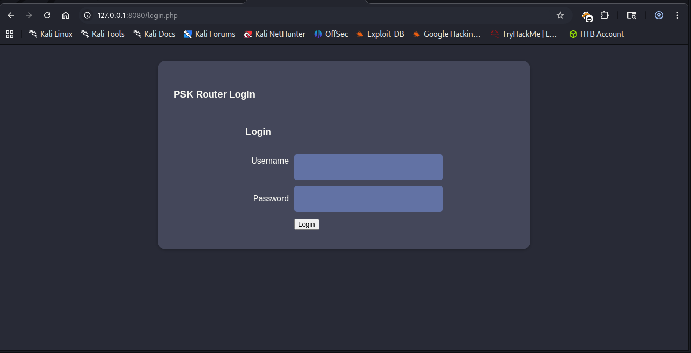 A imagem mostra a página de login
