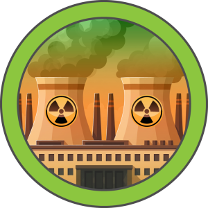 A imagem mostra um reator nuclear