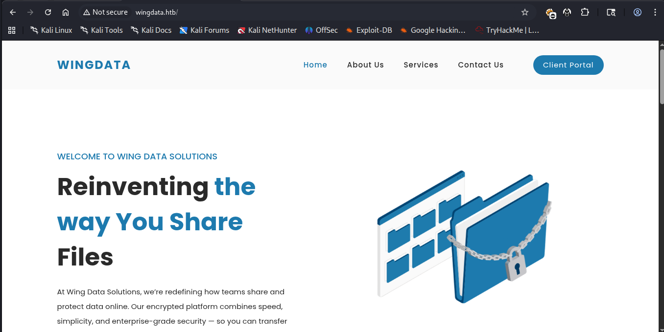 Wingdata home page