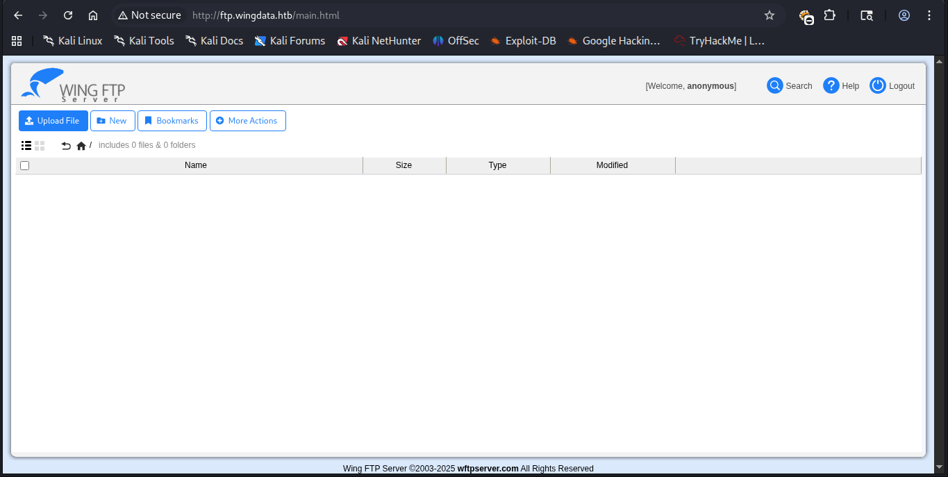 Wingdata home page